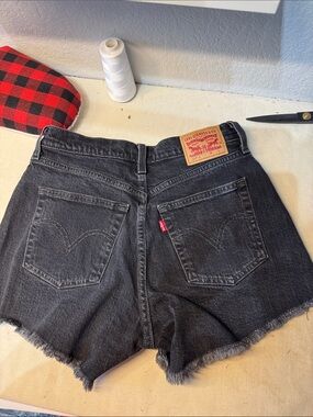 High-Rise curvy Black Denim Shorts - Women Jeans